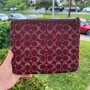 y2k 2000s Coach Red Signature Cs Monogram Padded IPad Case